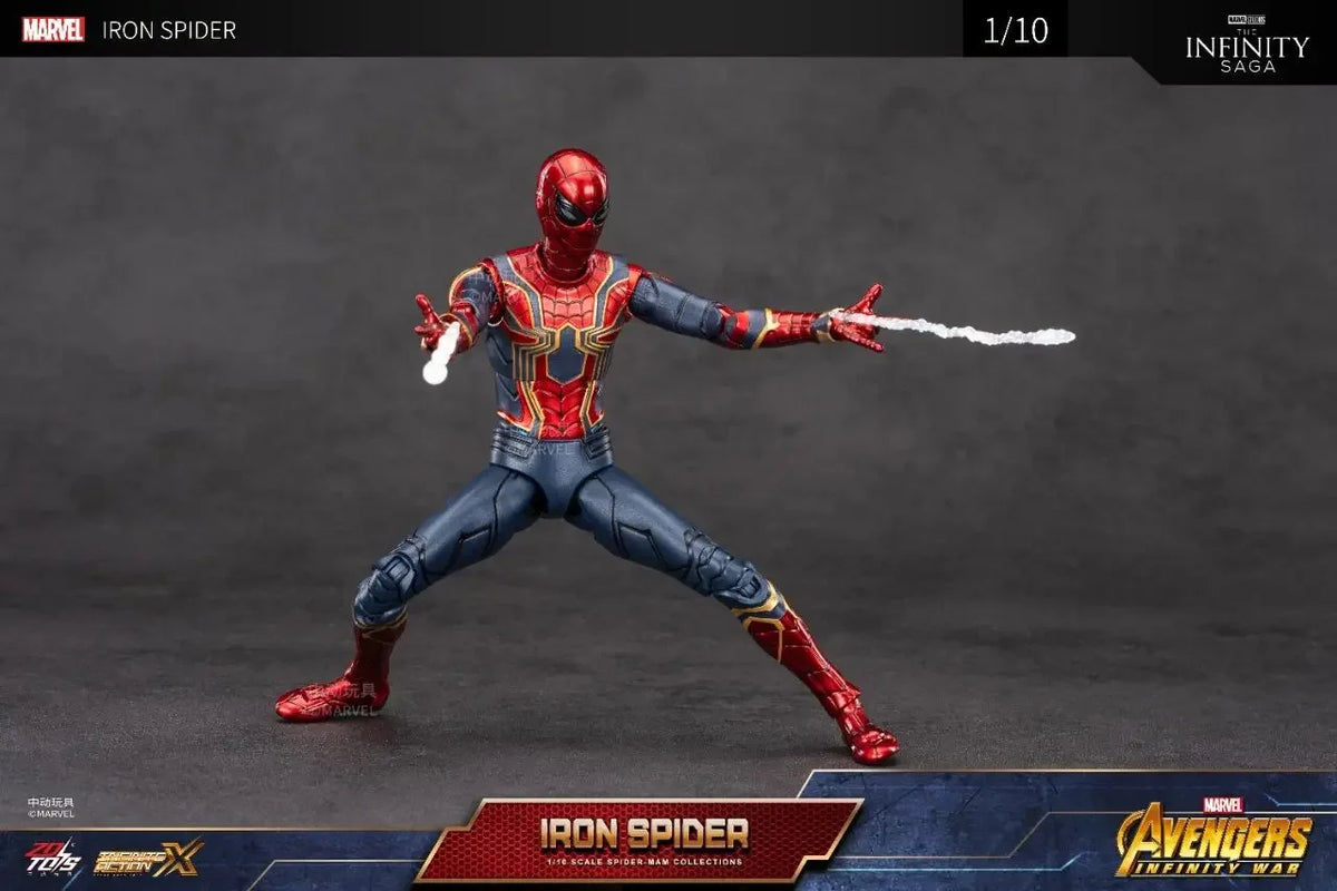 ZD Toy Iron Spider Man Advanced suit legends No Way Home Peter Parker Gold Black Red Model Action Figure Adult Collectible Toy