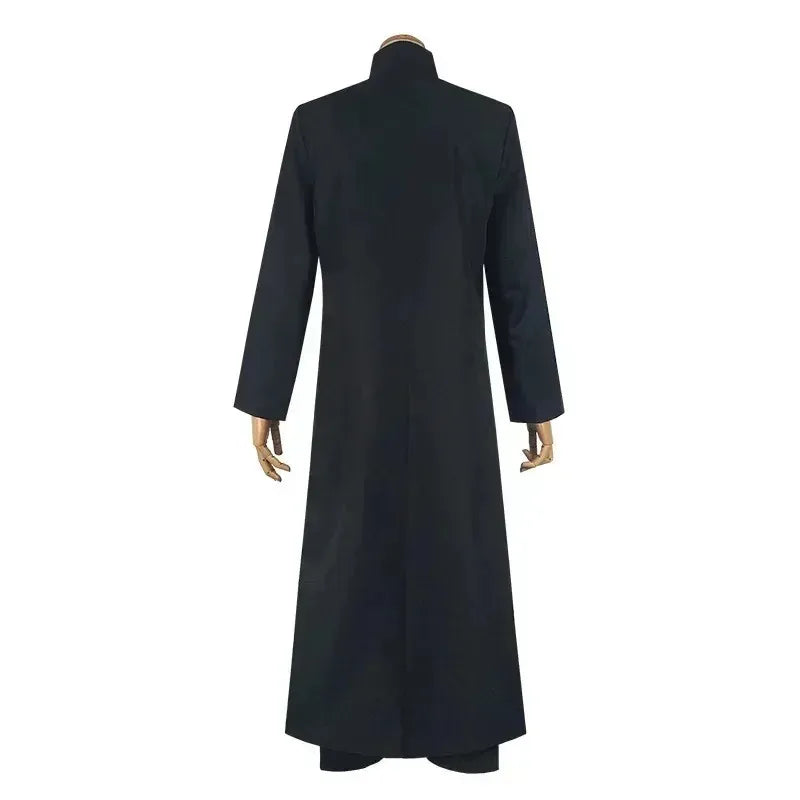 Matrix Cosplay Kostume Neo Trench Coat Black Cosplay Costume Halloween Party Costumes for Men Cos Play Prop Accessories