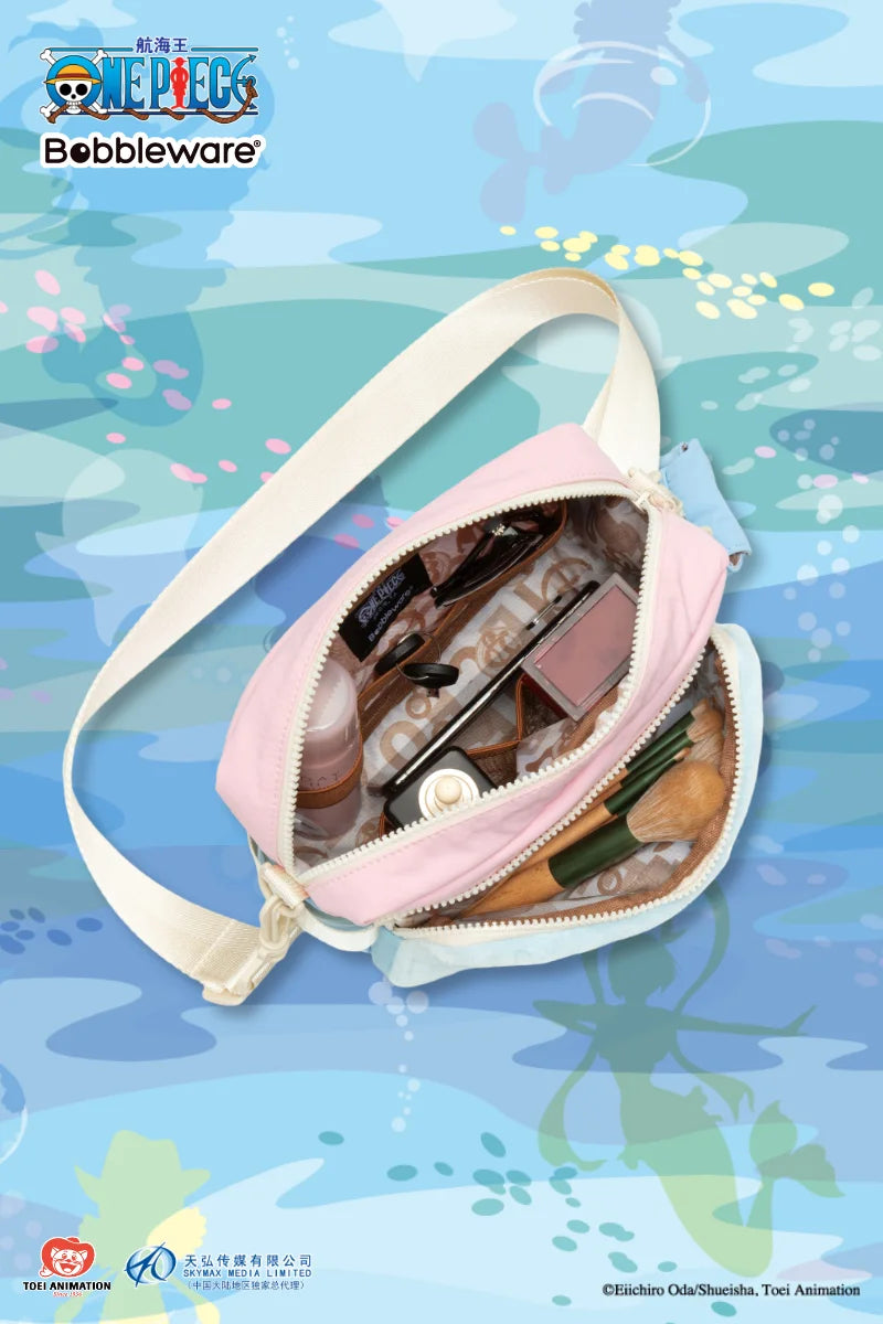 Official One Piece Anime Shoulder Bag Luffy Zoro Chopper Crossbody Bag Waterproof Layer Travel Storage Bag Fans Collection Gift.
