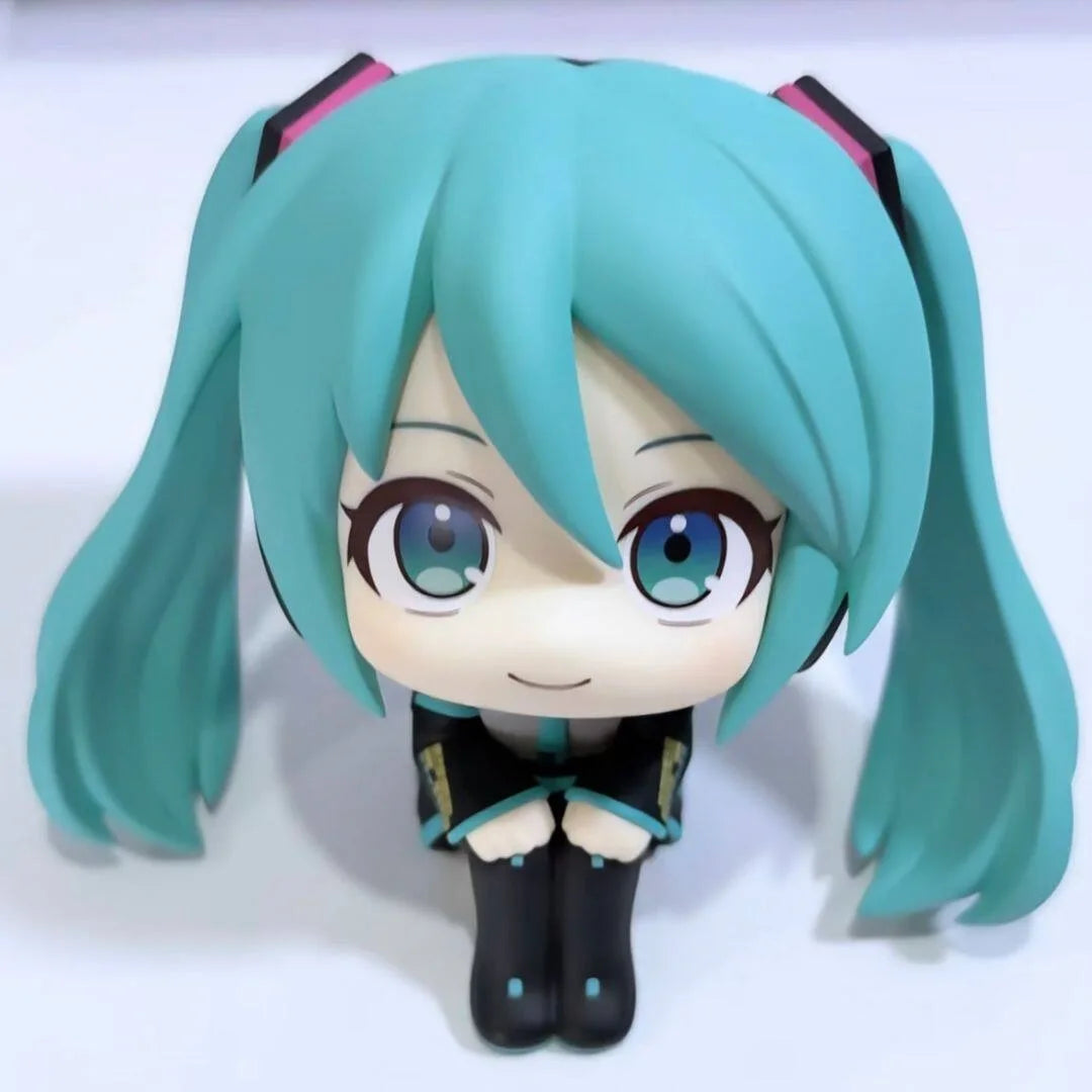 Hatsune Miku Q Version Sitting Figure 8cm PVC Anime Collectible Desktop Car Home Decor Gift
