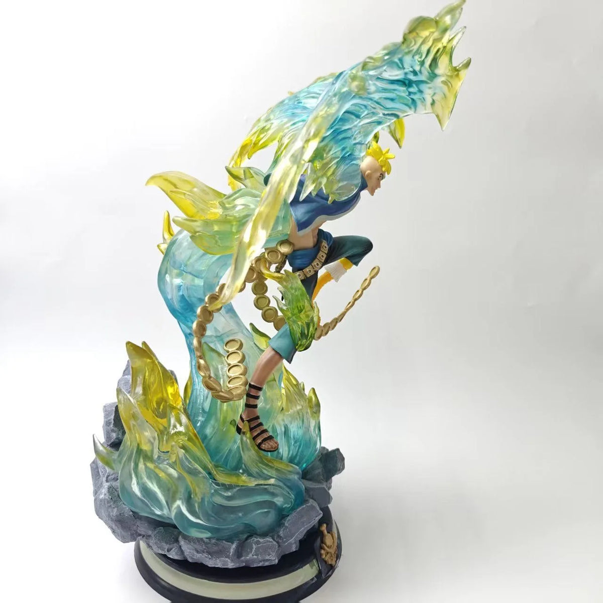 39cm/15.35in One Piece Anime Marco Phoenix Whitebeard Pirates Collectible Statue Model Figure Ornament Gifts