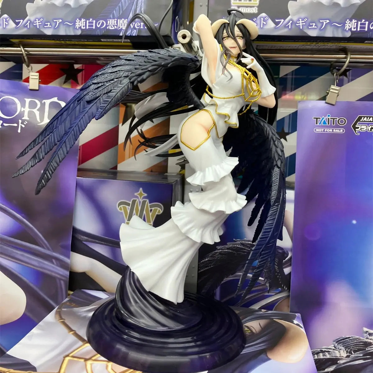 Original Taito Albedo Overlord Pure White Devil T Most Pvc Anime Figure Collectible Home Desktop Decoration For Anime Collectors