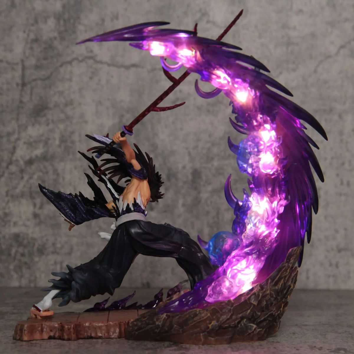 【In-Stock】Ghost Slayer Gk Battle Black Death Mou Battle Ji Guoyuan One Light Edition Model Ornament Statue Handmade Wholesale