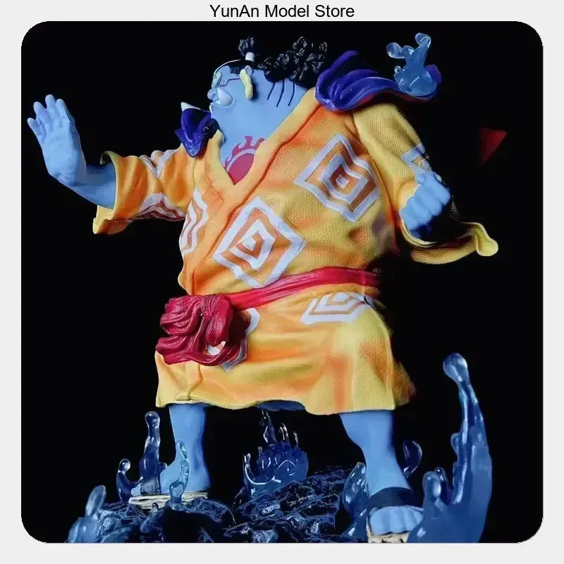 Anime Action Figure Statue Model Collection Desktop Decoration 31cm One Piece Jinbe Attack Posture