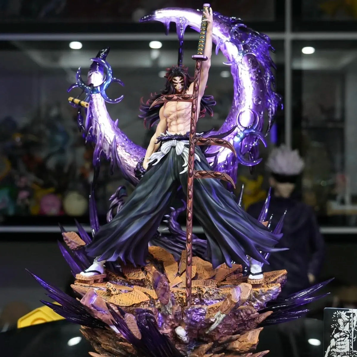 47cm Big Statue Demon Slayer Gk Kokushibo Tsugikuni Yoriichi Twelve Kizuki Pvc Anime Figure Model Collection Ornament Toys Gifts