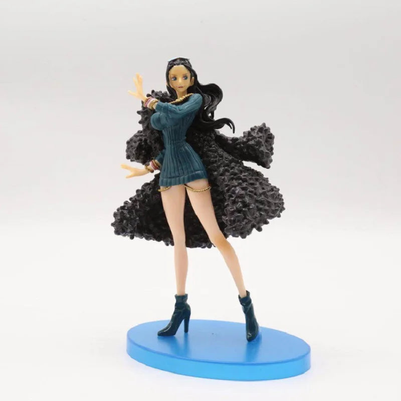 20th Anniversary One Piece Anime Figure Blue Ver.Luffy Zoro Chopper Sanji Robin Franky Usopp Nami Brook Action Figure Model Toy