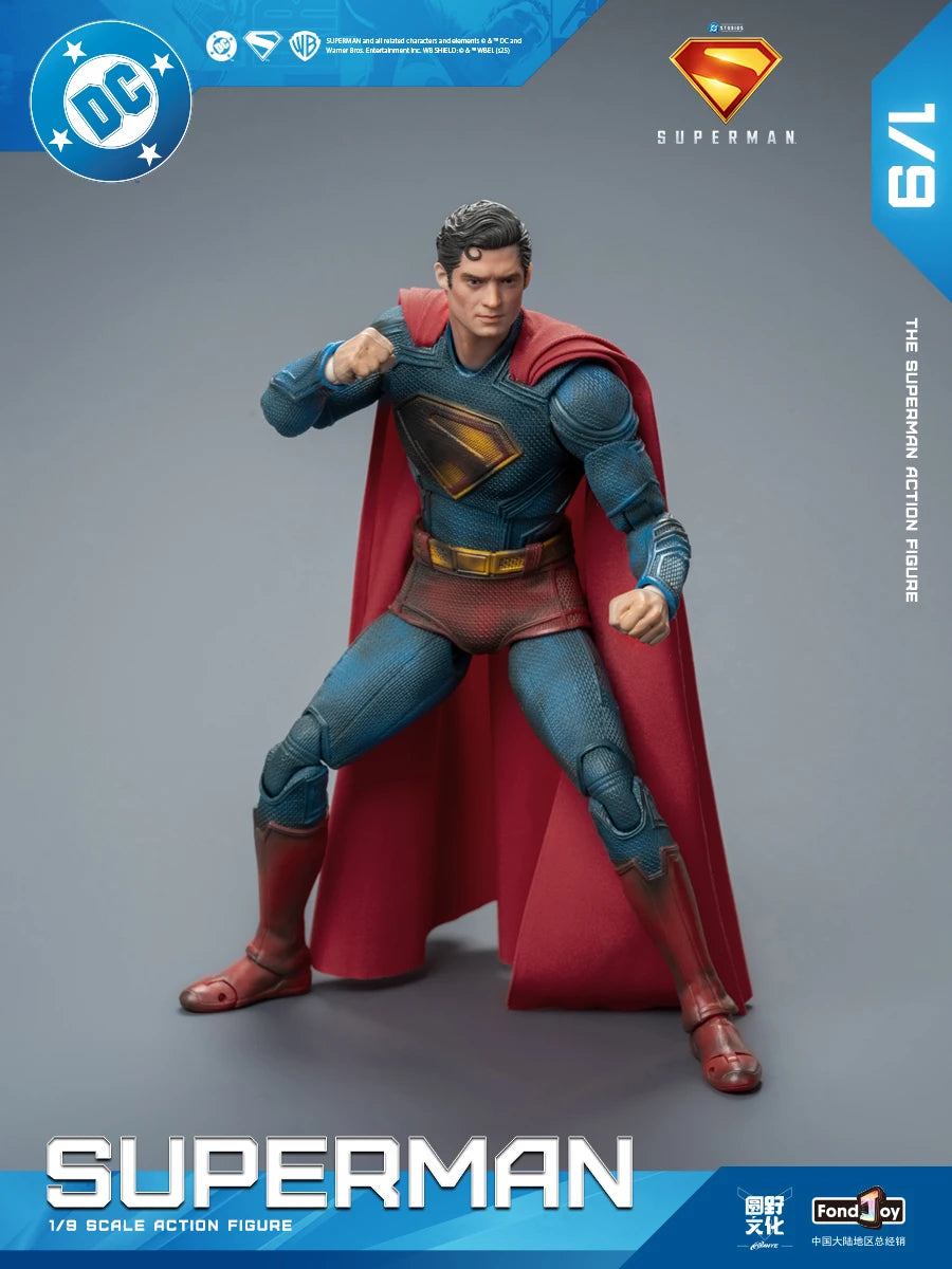 Original Fondjoy David Corenswet Superman Action Figure 1/9 New SupermanFigure PVC Joint Movable Collection Model Toys Gift