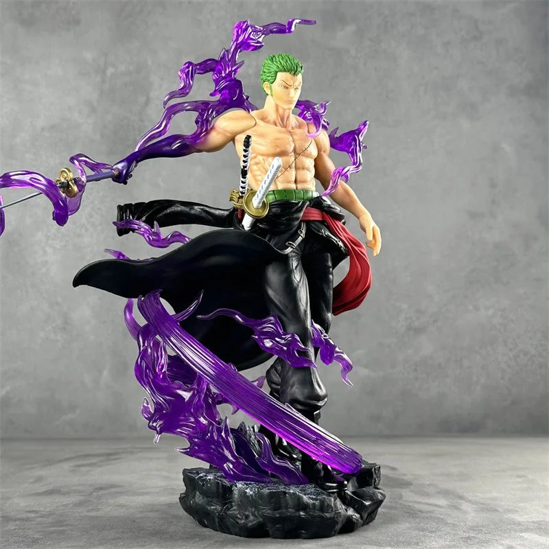 33cm One Piece Roronoa Zoro Enma Sword Wielding Standing Pose Anime Figure Statue Desktop Decoration Gift
