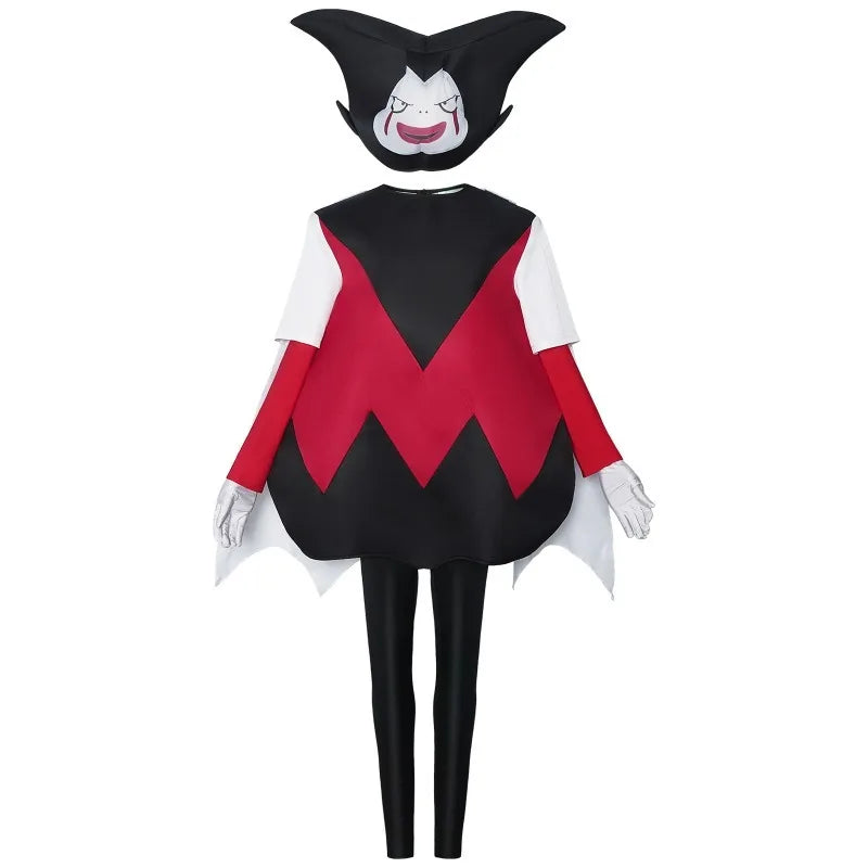 Gomah Dragon Ball Daima Cosplay Costume Red Black Tunic White Cape Black Pants Gloves Headpiece Set For Halloween Party
