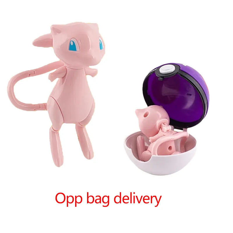 Deform Pokemon Pokeball Greninja Lucario Ball Action Figure Toy Set Mew Pikachu Dragonite Snorlax Venusaur Blastoise Elf Monster