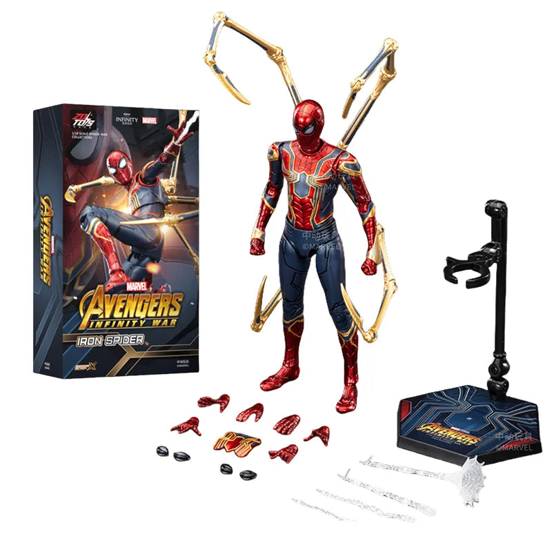 ZD Toy Spider-Man Brand New Day Spider Man PS4 Peter Parker Gold Black Red Iron Spider Hobie Brown Action Figure Toys Model Gift