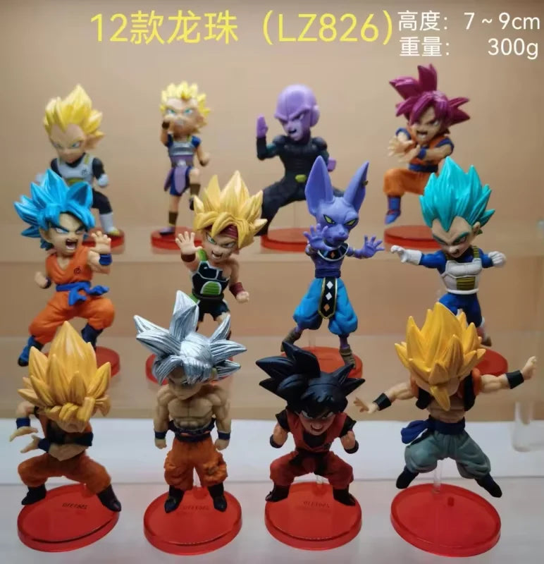 Dragon Ball Z Super Saiyan Son Goku Anime Figure Son Gohan Vegeta Broly Piccolo Majin Buu Set Action Figurine Model Gifts Toy