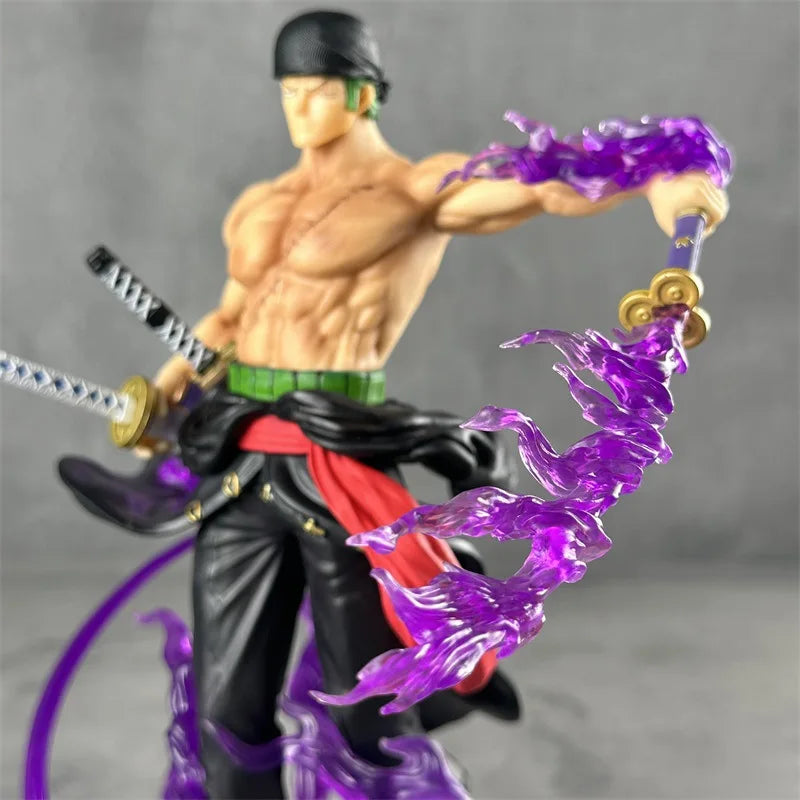 33cm One Piece Roronoa Zoro Enma Sword Wielding Standing Pose Anime Figure Statue Desktop Decoration Gift