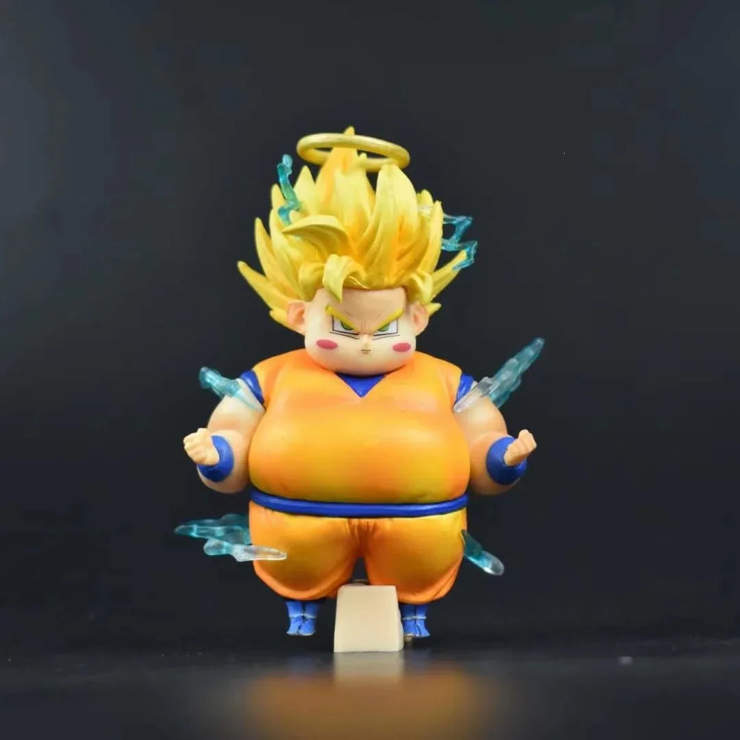 New Chubby Dragon Ball Figures Set Chibi Fat Goku Vegeta Frieza Buu Cell Funny Anime Figures Model Desktop Cute Ornament Gifts