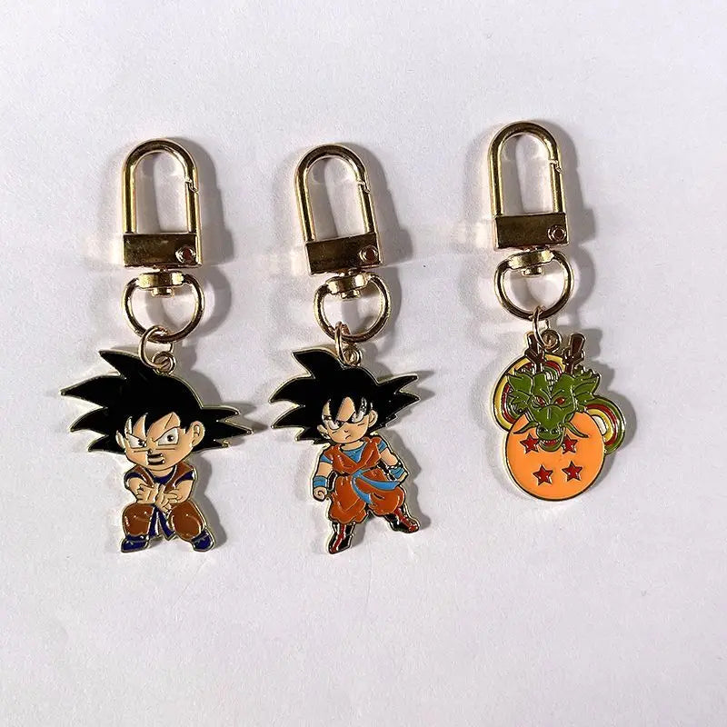Dragon Ball cartoon cute anime character pendant keychain Dragon Ball charm backpack zipper pull anti-lost small gift for boys