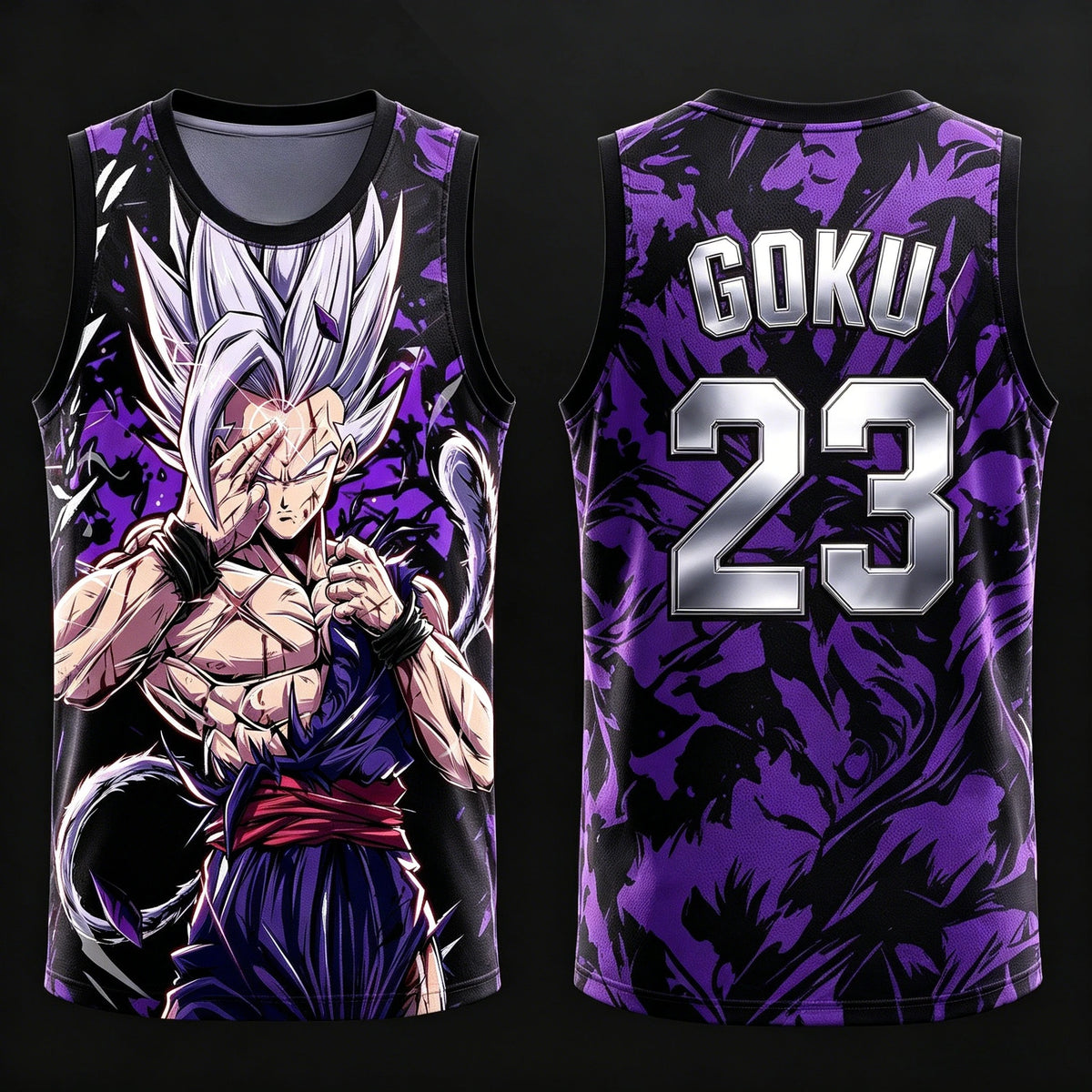 2026 New Dragon.Ball Beast Gohan Vest NO.23 24 77 11 45 1 2 34 Anime Adult Men's 3D Printed Special Basketball Jersey Vest Kids