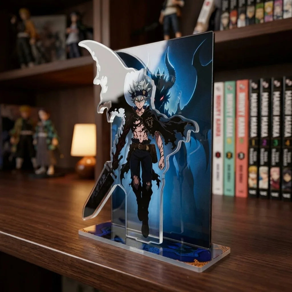 Black Four-leaf Clover 2 Anime Peripherals Re-ceration Asta / Yuno / Noelle / Yami Figure Insert Multiple Acrylic Stand Toys Boy