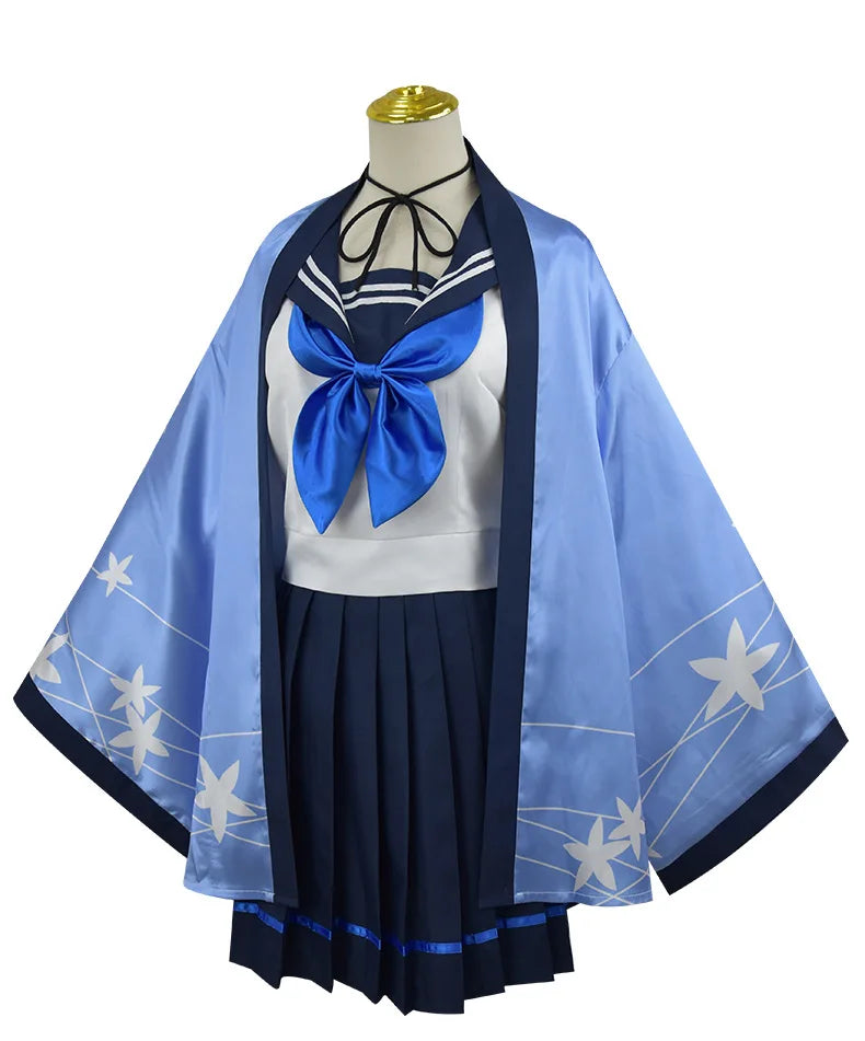 Game Blue Archive Cosplay Tongsheng Kikyou Costume Sailor Cape Cartoon Anime Dress Ear Headwear Wig JK Uniform Top Skirts Kimono