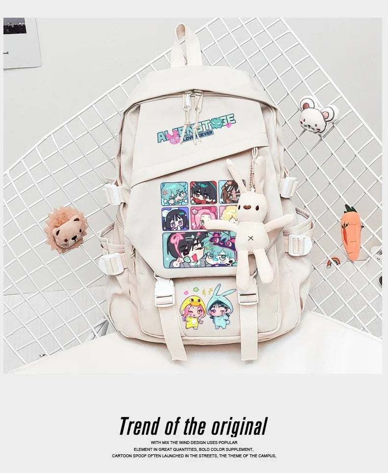 Alien Stage Anime Peripheral Kawaii Student Schoolbag Large Capacity Backpack Animation Peripheral Bag Leisure Backpack For Fans