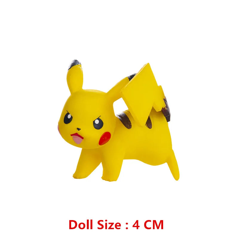 Pokemon Cartoons Anime Figure Pikachu Charmander Eevee Squirtle Cosplay Toys Model Figure Collection Dolls Birthday Gift