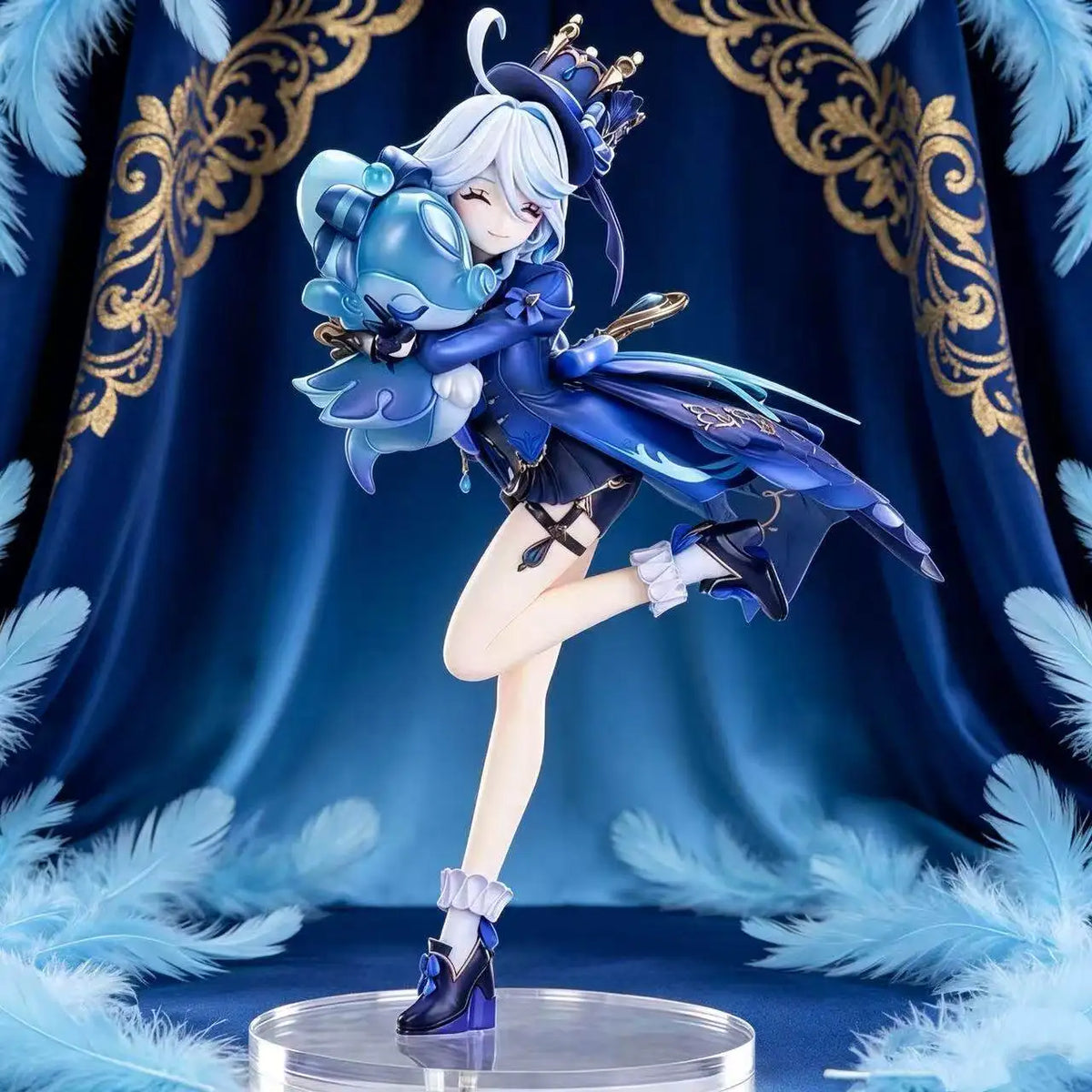 Genshin Impact Furina Figure Ganyu Figures School Uniform Ganyu Girl Figurine Pvc Statue Model Doll Ornament Collection Toy