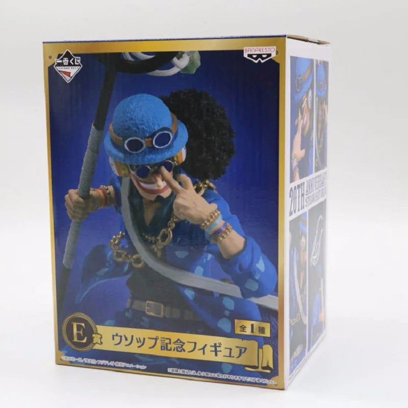 20th Anniversary One Piece Anime Figure Blue Ver.Luffy Zoro Chopper Sanji Robin Franky Usopp Nami Brook Action Figure Model Toy