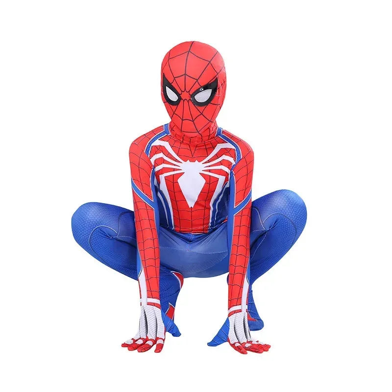 Halloween Role‑Play Bodysuit Stretchy Full Jumpsuit With Headcover Hero Themed Outfit For Cosplay Enthusiasts