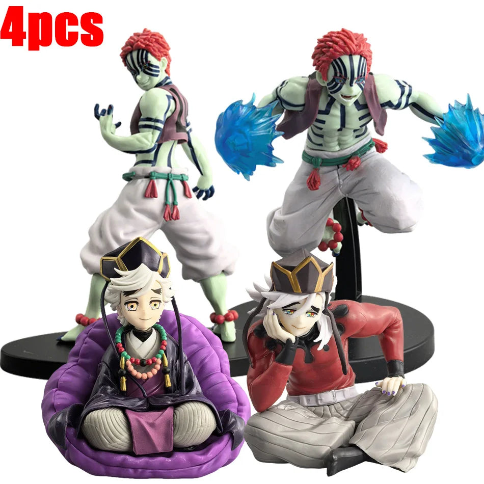 Bandai Anime Demon Slayer Figure Model Juuni Kitsuki Akaza Battle Figure Kimetsu No Yaiba Desktop Decoration Collection Gift