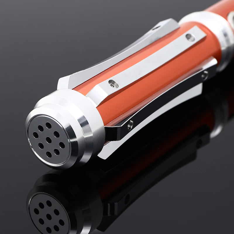 Leia Metal Handle RGB Cosplay Double-edged Lightsaber Sword 16 Colors Change LED Switchable Sound And Light For Boys Girls Gift