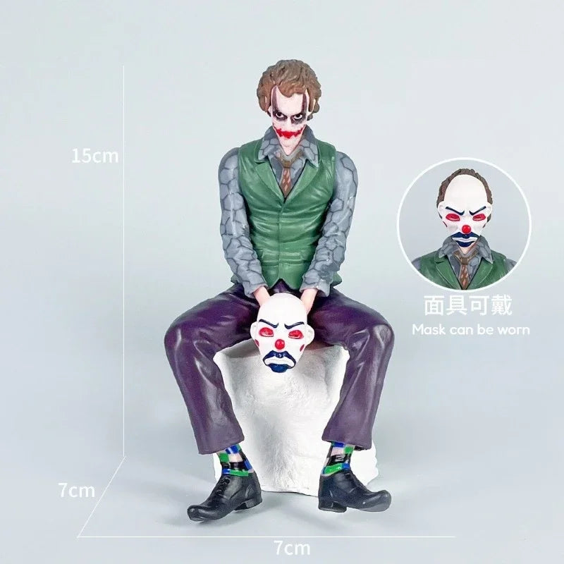 Joker & Harley Quinn PVC Sitting Exquisite Figure, Desktop & Car Decoration Ornament, Birthday & Holiday Gift
