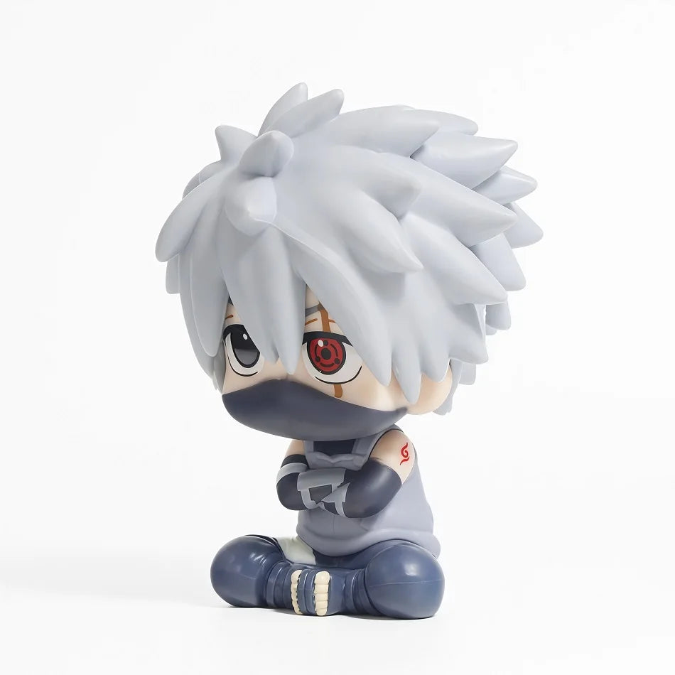 Naruto Chibi Figures Q Version Sitting Anime Figurines Sasuke Itachi Kakashi Gaara Hinata Sakura Collectible Desk Decor Gift