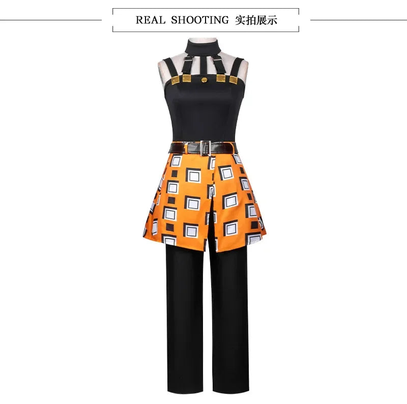 JOJO Narancia Ghirga Cosplay Costume Wig Anime Ghirga Narancia Fancy Outfit Full Set Halloween Carnival Party Women Cos Uniform