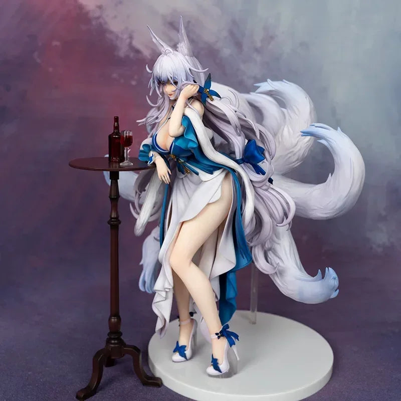 28.5cm Blue Archive Shinano Anime GK Figure, Evening Gown Ver PVC ABS Beautiful Girl Statue Model, Desktop Ornament Collectible