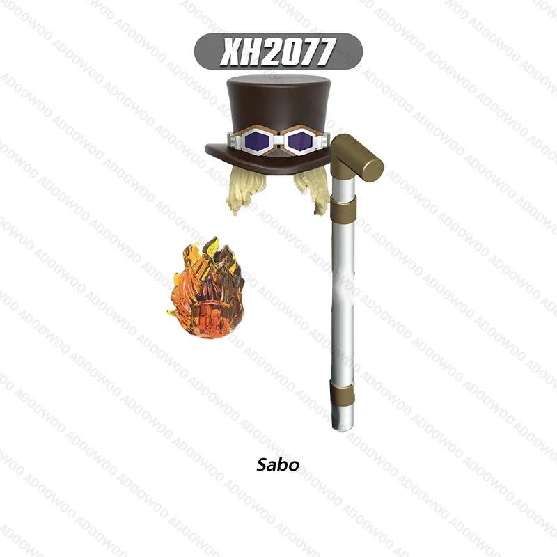 XH2030-XH2077 Japanese Anime Series Cartoon Building Block Figure Luffy Zoro Joba Mini Action Combination Desktop Accessory Toy