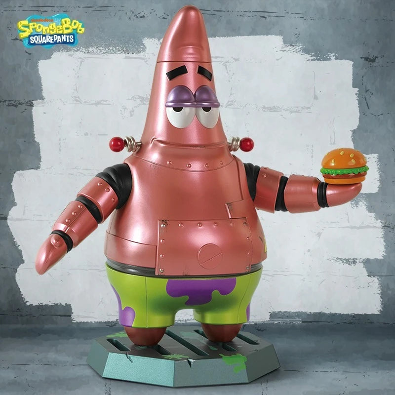 New Patrick Mechanical Style Model 360° Waist Rotation SpongeBob Series Collection of Ornaments PVC Large Figure Toy Gifts