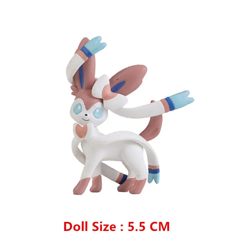 Pokemon Cartoons Anime Figure Pikachu Charmander Eevee Squirtle Cosplay Toys Model Figure Collection Dolls Birthday Gift