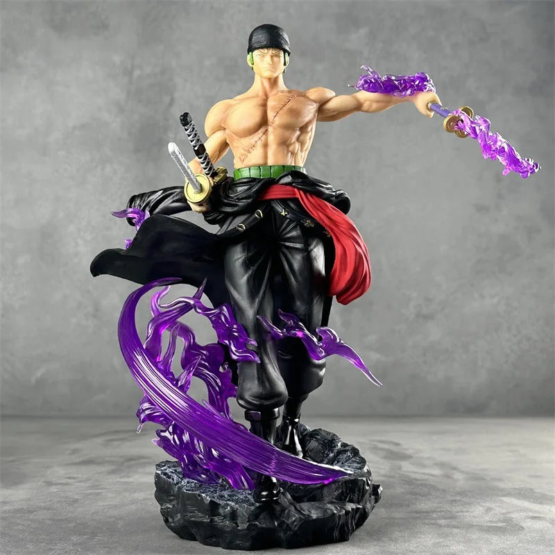 33cm One Piece Roronoa Zoro Enma Sword Wielding Standing Pose Anime Figure Statue Desktop Decoration Gift