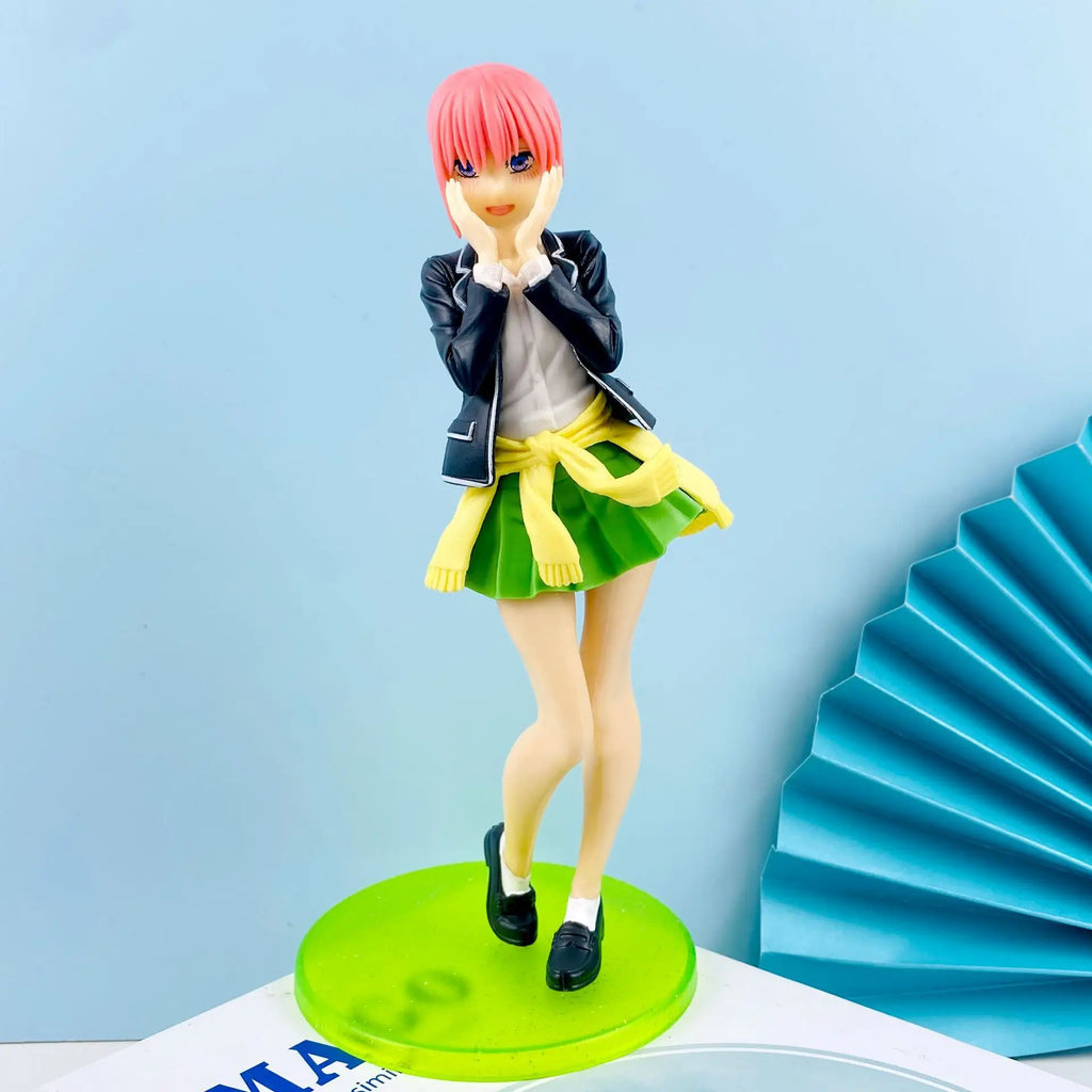 Anime Figure Nakano Nin Nakano Ichika Itsuki Action Figure JK School Uniform Girl Nakano Miku Figurine Collection Anime Gift