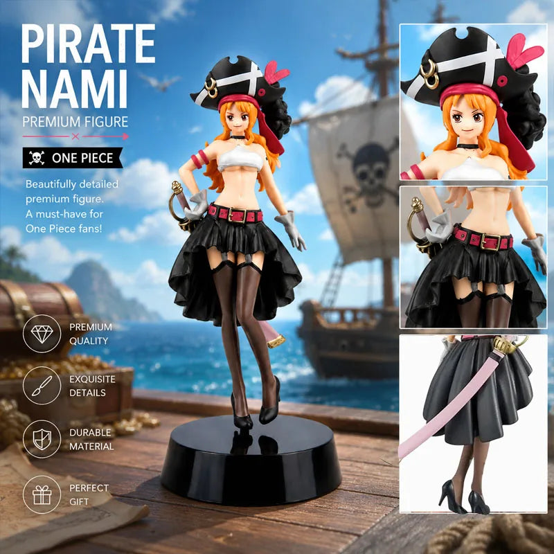 Anime Pirate Figure PVC Statue Collectible Action Figure Model Toy Desktop Decoration Birthday Christmas Gift For Anime Fans