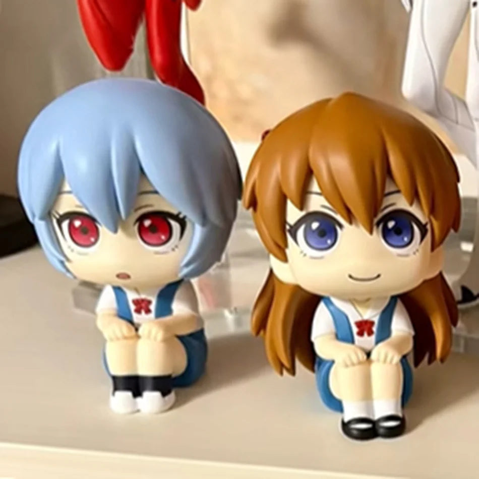 New Neon Genesis Evangelion Anime Figure EVA Ayanami Rei Asuka LookUp Q Version Model Desktop Ornament Gift Doll Toys