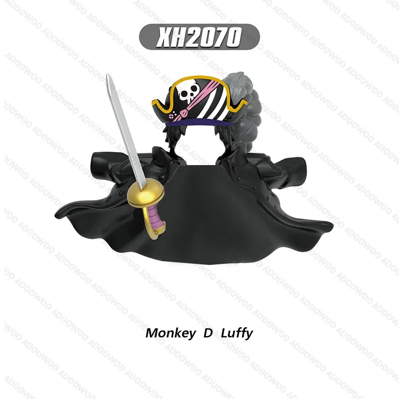 XH2030-XH2077 Japanese Anime Series Cartoon Building Block Figure Luffy Zoro Joba Mini Action Combination Desktop Accessory Toy