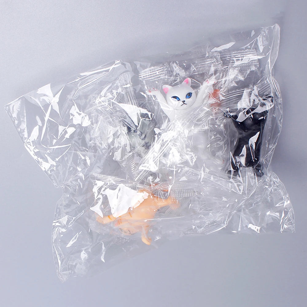 1/5Pc Funny Pen Holder Cat Doll Ornaments Plastic Crafts Earphone Support for Children Gift Room Desk Home Decoration Accessory