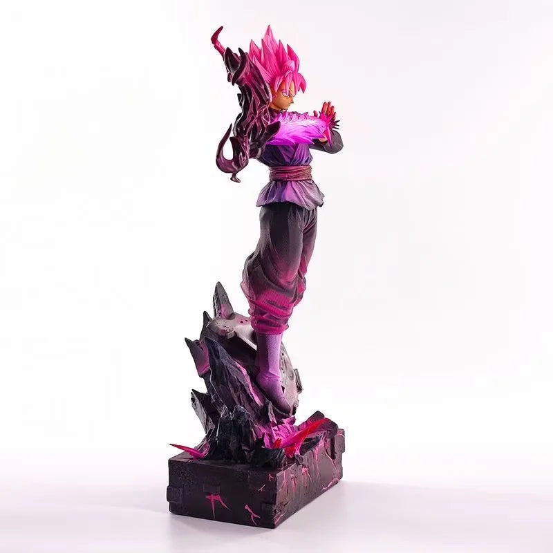 JT Statue 38cm/14.96inch Dragon Ball Z Zamasu Figure Black Goku Super Saiyan Action Figure Collection Model Toys Luminous Moon