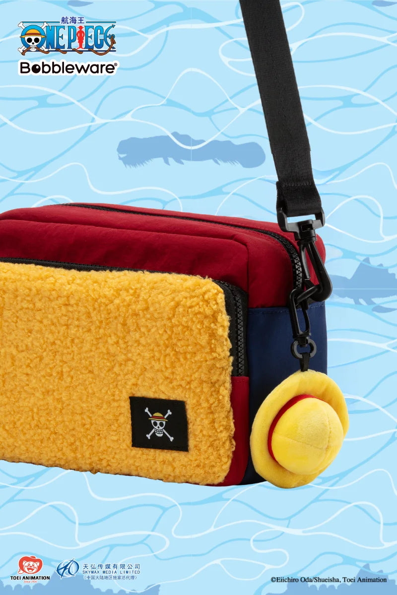 Official One Piece Anime Shoulder Bag Luffy Zoro Chopper Crossbody Bag Waterproof Layer Travel Storage Bag Fans Collection Gift.