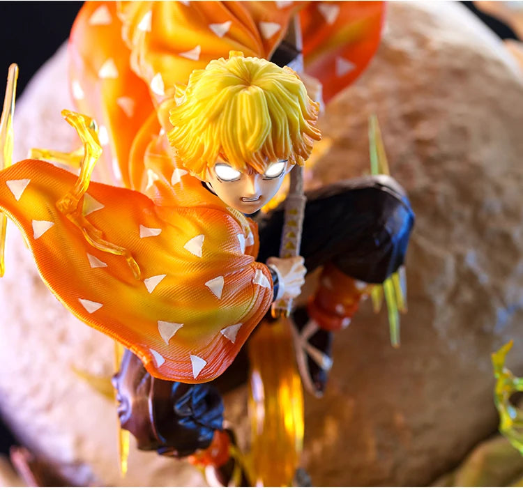 In Stock 51cm Demon Slayer Agatsuma Zenitsu And Kochou Shinobu Gk Anime Figure Statue Desktop Decoration Collection Model Gifts