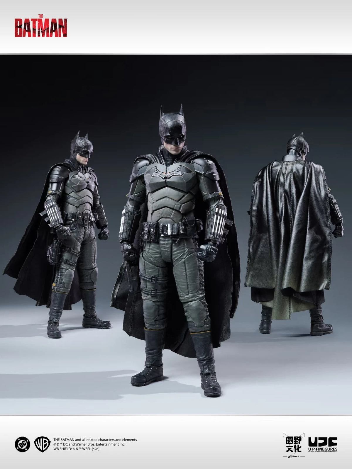 New Batman 1/12 UPF LPZZ Studio Batman Action Figure DC Robert Pattinson Batman Figurine Model Statue Collectible Toys Gifts