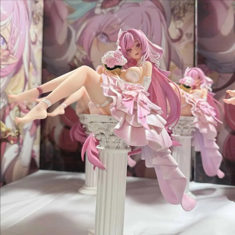 New 30cm Elysia Wedding Dress Anime Figure Pvc Model Collectible Desktop Ornamen Static model statue Surprise Gift