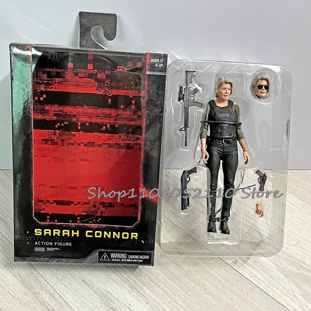 Terminator Figure 2 Judgment Day T-800 Arnold Schwarzenegger Dark Fate Elderly Sarah Connor Figure Model Toy Doll Gifts