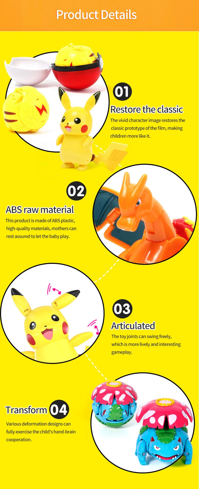 18 style Pokemon Figures Toys elf Monsters Ball Model Pikachu Gengar Pokeball Dragonite Snorlax Pokeball Action Figures gift