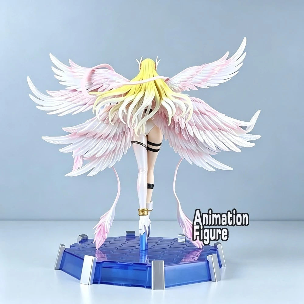 26cm/10.24in Anime Digimon Adventure Figure Angemon Angewomon Action Figures Pvc Statue Ornamen Collection Model Toys Gifts